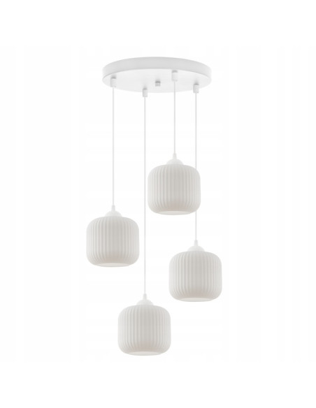 Lampa wisząca RIFLLE - szklany lampion w stylu glamour do nowoczesnych wnętrz, idealna do salonu i jadalni