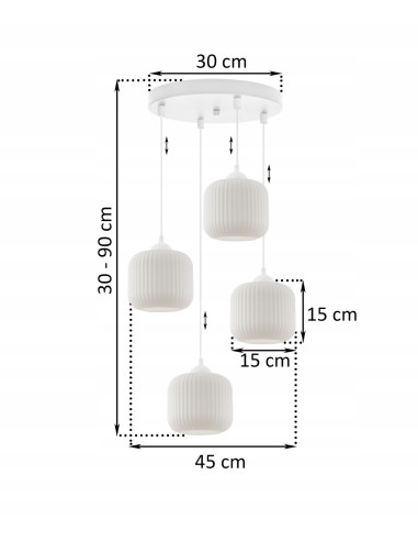 Lampa wisząca RIFLLE - szklany lampion w stylu glamour do nowoczesnych wnętrz, idealna do salonu i jadalni