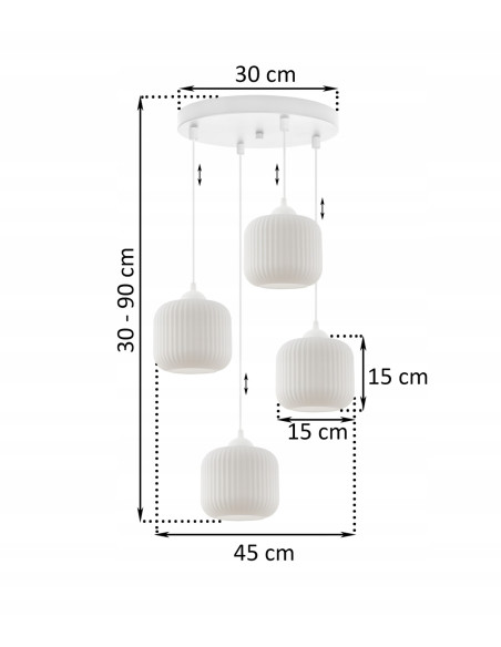 Lampa wisząca RIFLLE - szklany lampion w stylu glamour do nowoczesnych wnętrz, idealna do salonu i jadalni