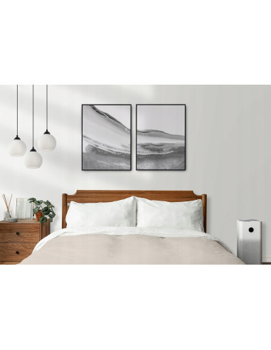 Lampa wisząca RIFFLE 3-punktowa z białymi kloszami - nowoczesne oświetlenie do kuchni i jadalni