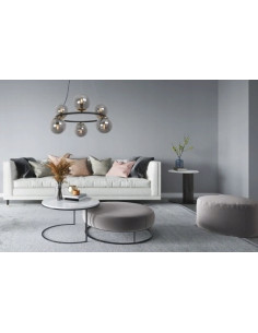 Lampa wisząca AURA w stylu glamour z kulistymi kloszami i złotym akcentem, 6 punktów świetlnych E14, 65 cm 2