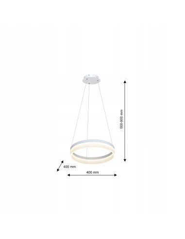 Nowoczesna lampa sufitowa LED RING 066 z regulowaną wysokością, elegancka i energooszczędna do biura i salonu.