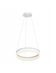 Nowoczesna lampa sufitowa LED RING o minimalistycznym designie, biały, energooszczędne oświetlenie do wnętrz.