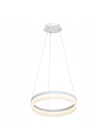 Nowoczesna lampa sufitowa LED RING o minimalistycznym designie, biały, energooszczędne oświetlenie do wnętrz.