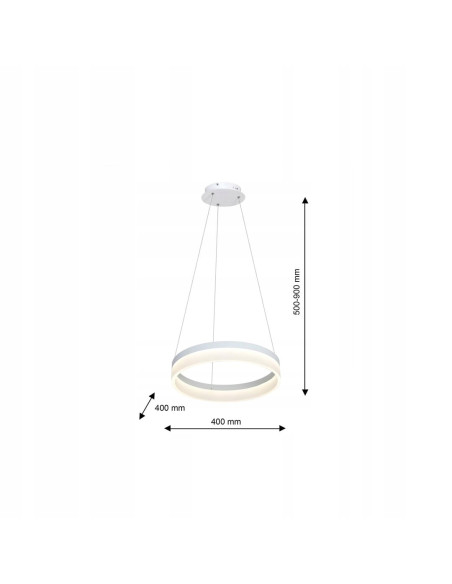 Nowoczesna lampa sufitowa LED RING o minimalistycznym designie, biały, energooszczędne oświetlenie do wnętrz.