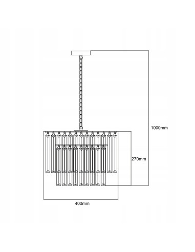 Luksusowy żyrandol VETRO z kryształami, elegancka dekoracja glamour z 5 źródłami światła, idealny do salonu i biura.