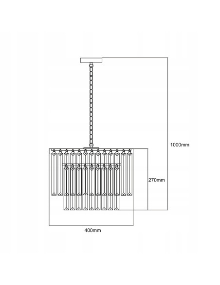 Luksusowy żyrandol VETRO z kryształami, elegancka dekoracja glamour z 5 źródłami światła, idealny do salonu i biura.