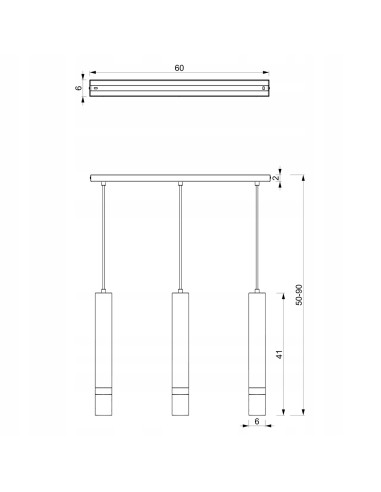 Lampa sufitowa Loft JOKER z trzema niebieskimi kloszami - nowoczesny design do jadalni i salonu