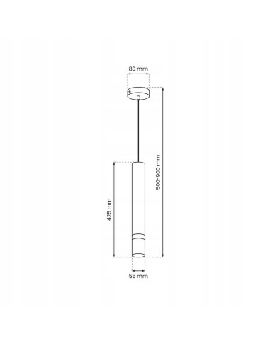 Lampka biurkowa JOKER - czarna tuba, minimalistyczna lampa z wymiennym gwintem GU10, idealna do biura i wnętrz.