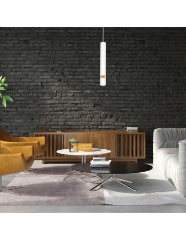 Lampa wisząca JOKER – minimalistyczna lampa w białym kolorze, regulowana wysokość 50-90 cm, idealna do nowoczesnych wnętrz.