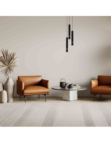 Żyrandol JOKER asimetryczny czarno-złoty - nowoczesne oświetlenie do salonu, sypialni, jadalni z regulacją wysokości.