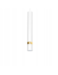 Lampa wisząca JOKER w białym i złotym, elegancki dodatek do salonu, jadalni, biura i nowoczesnych wnętrz. 2