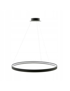 Elegancka lampa wisząca CIRCLE w czarnej ramie z LED do nowoczesnych wnętrz jadalni i salonu 2