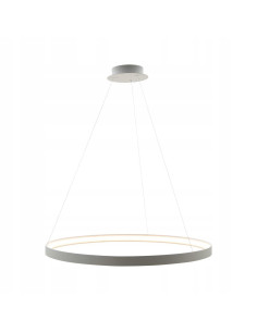 Lampa wisząca CIRCLE LED - nowoczesne oświetlenie w białym kolorze do kuchni i jadalni, energooszczędna, 50W.