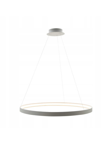Lampa wisząca CIRCLE LED - nowoczesne oświetlenie w białym kolorze do kuchni i jadalni, energooszczędna, 50W.