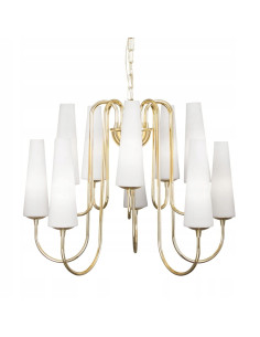 Lampa wisząca MAGNUM w złotym wykończeniu z 10 źródłami światła E14 – nowoczesny blask dla eleganckich wnętrz 2