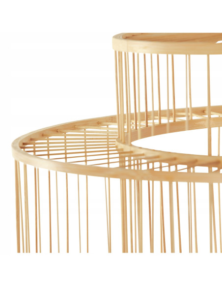 Lampa Rattanowa Stela z Mlecznym Kloszem - Elegancka Dekoracja w Stylu Boho i Skandynawskim do Wnętrz