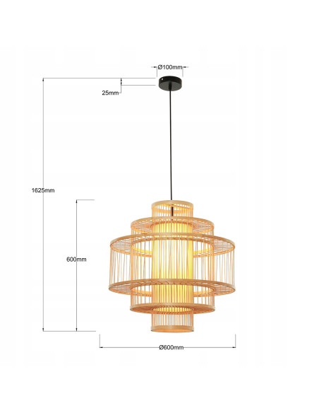 Lampa Rattanowa Stela z Mlecznym Kloszem - Elegancka Dekoracja w Stylu Boho i Skandynawskim do Wnętrz