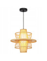 Lampa wisząca Astra z ratanu w stylu japandi - nowoczesny akcent do salonu, kuchni i biura.