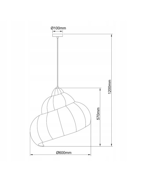 Lampa wisząca Shelia 60 cm z rattanu - skandynawski styl w jasnym drewnie do eleganckich wnętrz salonu i jadalni