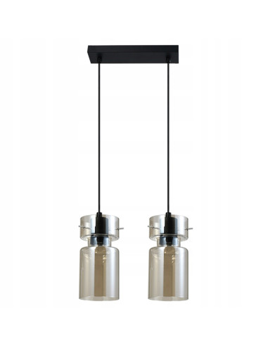 Lampa wisząca Nivio 2-punktowa w stylu nowoczesnym i industrialnym - eleganckie oświetlenie do jadalni i kuchni