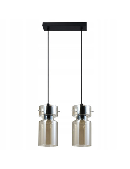 Lampa wisząca Nivio 2-punktowa w stylu nowoczesnym i industrialnym - eleganckie oświetlenie do jadalni i kuchni