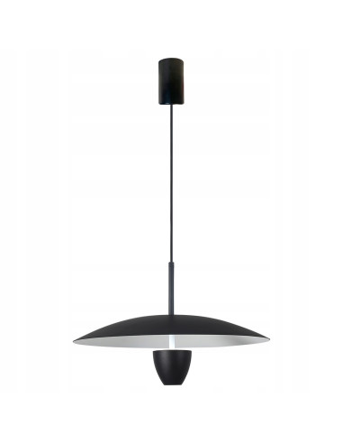 Lampa wisząca LED Ufo M czarna z regulacją wysokości i zmiennym światłem CCT do nowoczesnych wnętrz