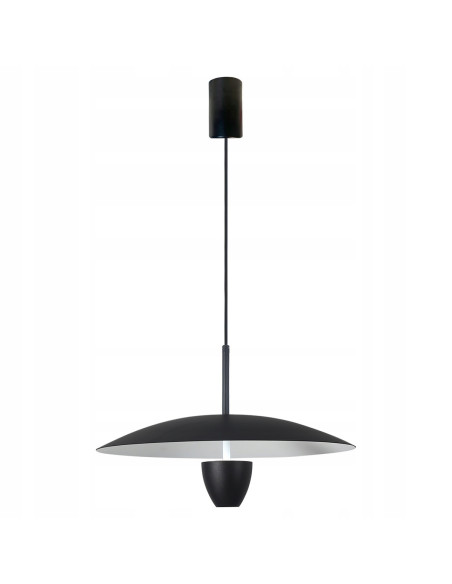 Lampa wisząca LED Ufo M czarna z regulacją wysokości i zmiennym światłem CCT do nowoczesnych wnętrz