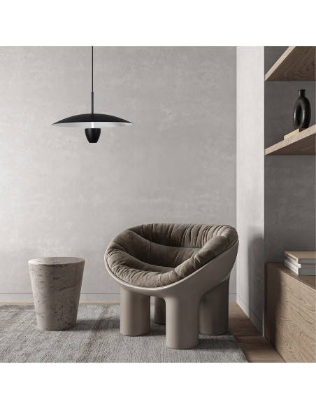 Lampa Wisząca LED UFO S Czarna z Regulacją CCT, 30 cm - Nowoczesne Oświetlenie do Jadalni i Biura