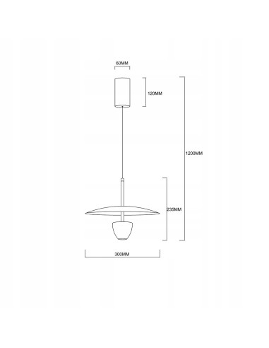 Lampa Wisząca LED UFO S Czarna z Regulacją CCT, 30 cm - Nowoczesne Oświetlenie do Jadalni i Biura