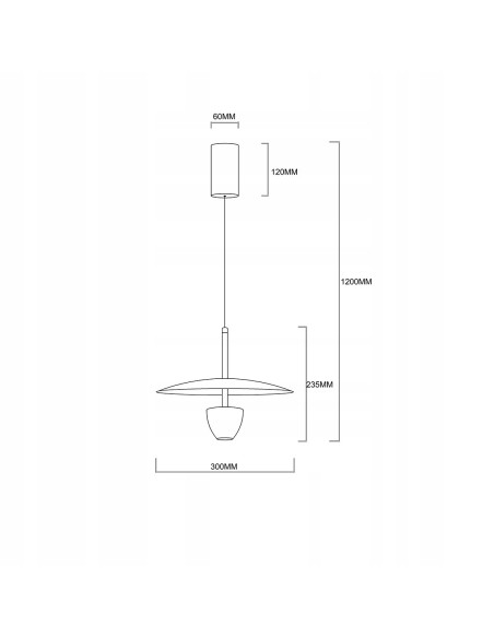 Lampa Wisząca LED UFO S Czarna z Regulacją CCT, 30 cm - Nowoczesne Oświetlenie do Jadalni i Biura