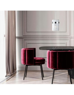 Lampa wisząca Vetro w stylu glamour z kryształowym kloszem, złota konstrukcja, elegancja do nowoczesnych wnętrz 2