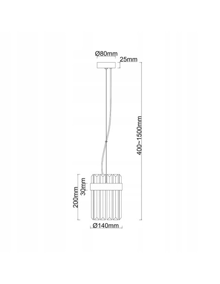 Lampa wisząca Vetro w złotym kolorze z kryształowymi akcentami - luksusowy element nowoczesnego wnętrza glamour.
