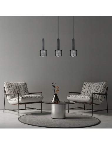 Lampa wisząca Amo 3 - nowoczesne oświetlenie industrialne w złocie do kuchni, jadalni i salonu