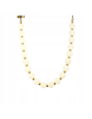 Elegancka Lampa LED Dorado 2m z Białymi Kloszami i Złotymi Akcentami, Regulowane Światło CCT