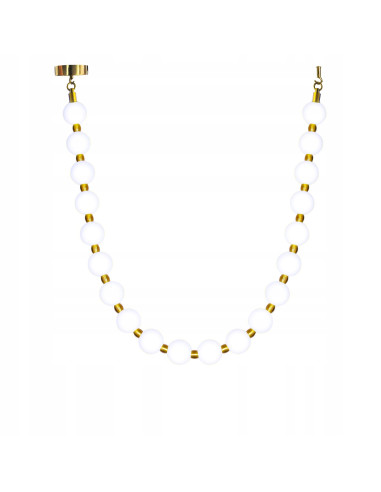 Elegancka Lampa LED Dorado 2m z Białymi Kloszami i Złotymi Akcentami, Regulowane Światło CCT