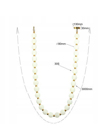 Lampa LED Dorado Rope 3m z regulacją barwy światła - eleganckie oświetlenie do salonu i biura