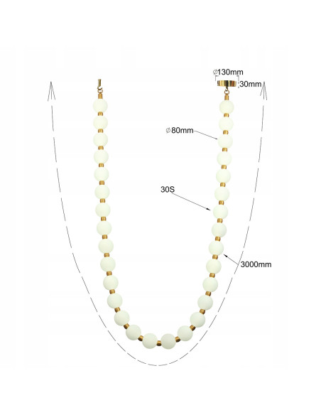 Lampa LED Dorado Rope 3m z regulacją barwy światła - eleganckie oświetlenie do salonu i biura