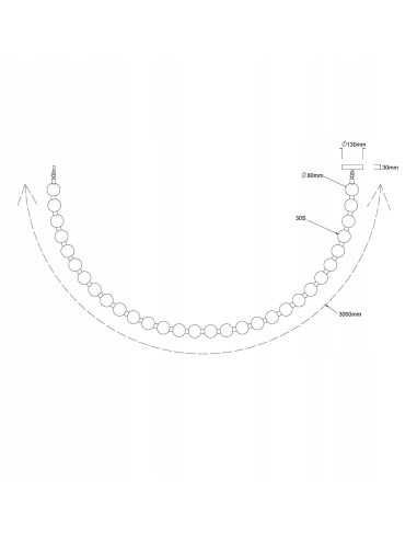 Lampa LED Dorado Rope 3m z regulacją barwy światła - eleganckie oświetlenie do salonu i biura