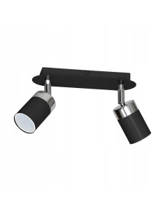 Lampa sufitowa JOKER z regulacją, metalowa w kolorze czarnym i szarym, idealna do salonu i sypialni