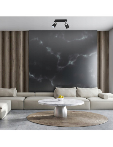 Lampa sufitowa JOKER z regulacją, metalowa w kolorze czarnym i szarym, idealna do salonu i sypialni