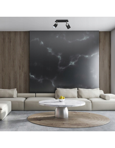 Lampa sufitowa JOKER z regulacją, metalowa w kolorze czarnym i szarym, idealna do salonu i sypialni