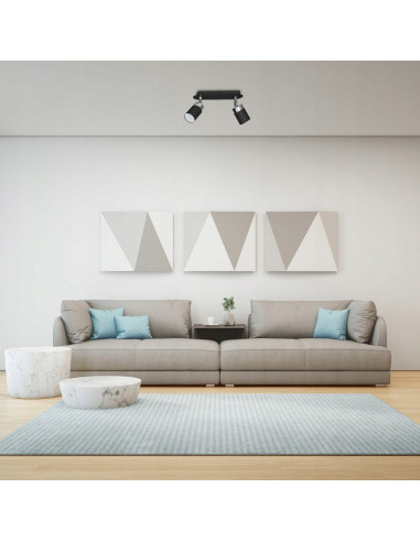 Lampa sufitowa JOKER z regulacją, metalowa w kolorze czarnym i szarym, idealna do salonu i sypialni