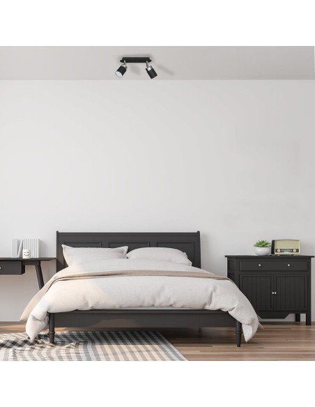 Lampa sufitowa JOKER z regulacją, metalowa w kolorze czarnym i szarym, idealna do salonu i sypialni