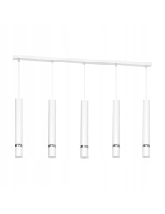 Lampa wisząca JOKER w białym kolorze, 5-punktowa, regulowana wysokość, eleganckie oświetlenie do nowoczesnych wnętrz