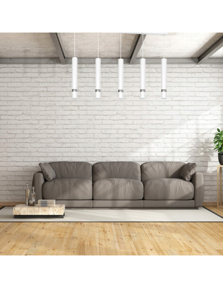 Lampa wisząca JOKER w białym kolorze, 5-punktowa, regulowana wysokość, eleganckie oświetlenie do nowoczesnych wnętrz