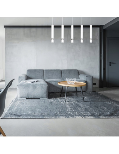 Lampa wisząca JOKER w białym kolorze, 5-punktowa, regulowana wysokość, eleganckie oświetlenie do nowoczesnych wnętrz