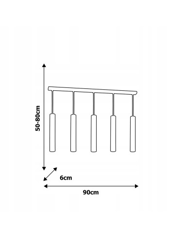 Lampa wisząca JOKER w białym kolorze, 5-punktowa, regulowana wysokość, eleganckie oświetlenie do nowoczesnych wnętrz