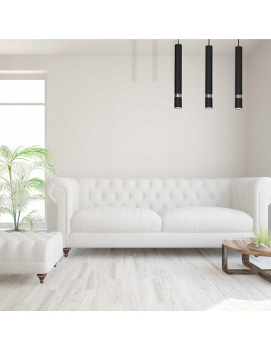 Nowoczesna lampa wisząca JOKER, czarna, minimalistyczny design, 3 źródła światła, idealna do salonu i kuchni, MiLAGRO