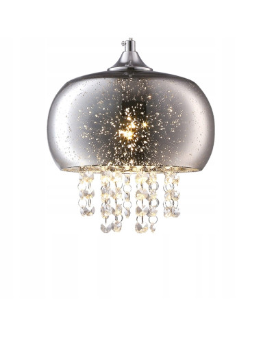 Lampa wisząca STARLIGHT 241 z chromowanym wykończeniem i kryształami, regulowana, do eleganckich wnętrz.